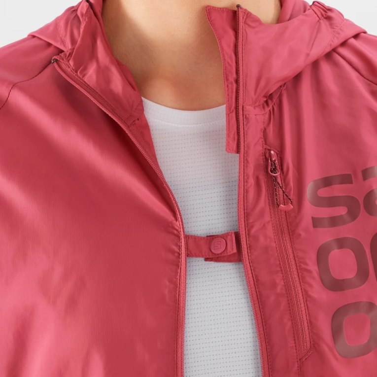 Red Salomon Bonatti Cross Wind Women's Shell Jackets | IE LN1392